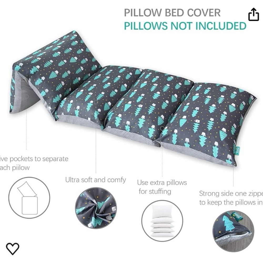 Biloban Floor Lounger Pillow Bed for Kids Big Floor Cushion NWT